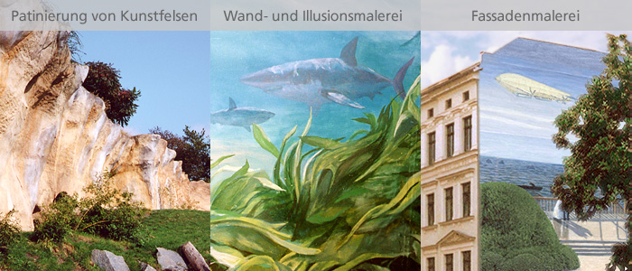 Patinierung von Kunstfelsen | Wand- und Illusionsmalerei | Fassadenmalerei
